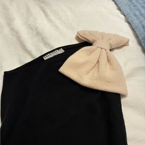 Valentino Cachemire Couture Black Cold Shoulder Top